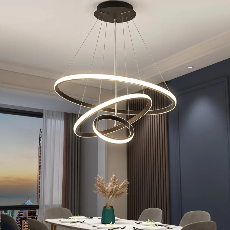 Nordic Simple Circles Pendant Lamp Chandelier LED 3 Rings lights for Dining Bar Living Room Chandelier Loft home decoration Nordic Simple Circles Pendant Lamp Chandelier LED 3 Rings lights for Dining Bar Living Room Chandelier Loft home decoration