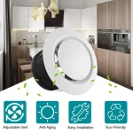 75/100/125/150mm Exhaust Hood ABS Air Vent Extract Valve Grille Round Diffuser Ducting Ventilation Cover Air Volume Cooling Vent 2