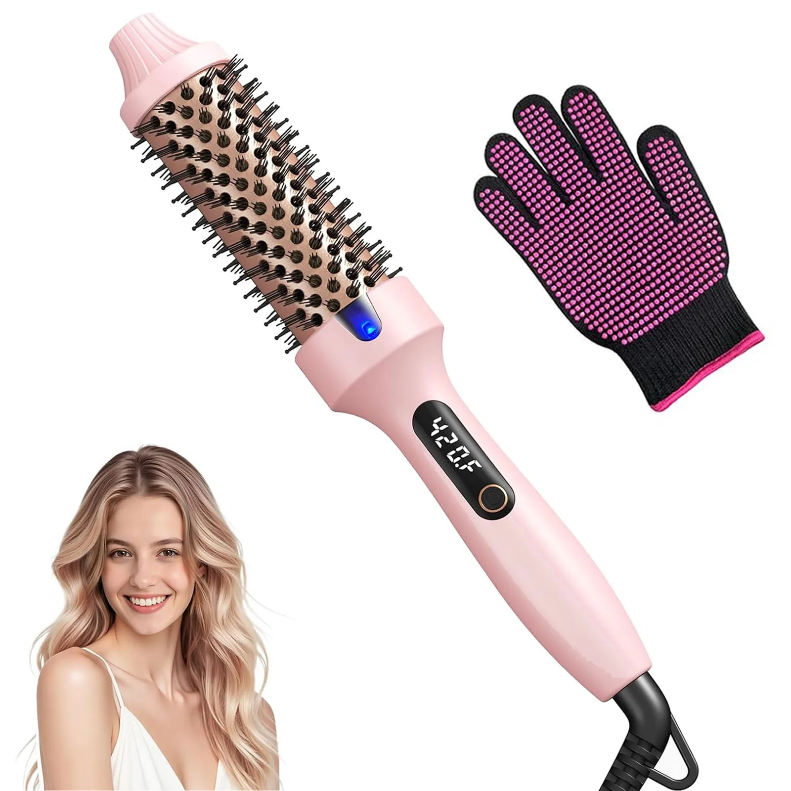 Thermal Brush Blowout Boost 1.5 inch Heated Round Brush for Blowout Look Dual Voltage Negative Ion Technology 6 Temperature Mode Thermal Brush Blowout Boost 1.5 inch Heated Round Brush for Blowout Look Dual Voltage Negative Ion Technology 6 Temperature Mode
