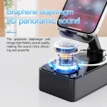3-in-1 Bluetooth Speaker Phone Power Bank Foldable Wireless Speaker Phone Stand with Anti-Slip Pads For Video Meeting Live 6