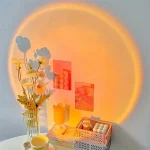 Sunset projection lamp, USB home decoration atmosphere lamp, multi-angle rotatable, suitable for home living room and bedroom 4