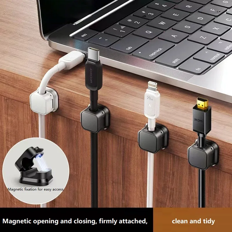 1-6PCS Magnetic Usb Cable Organizer Cable Holder Self-adhesive Cable Winder Menagment Desk for Office Desktop Home RXQ09 1-6PCS Magnetic Usb Cable Organizer Cable Holder Self-adhesive Cable Winder Menagment Desk for Office Desktop Home RXQ09