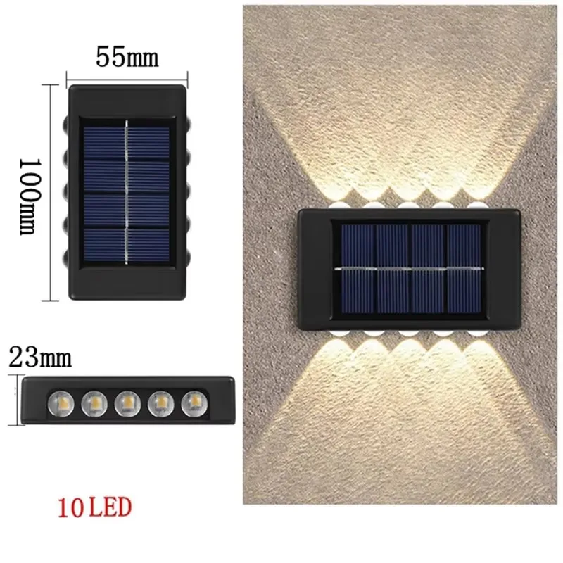 Solar Outdoor Wall Light 12 LED Waterproof Garden Light Courtyard Balustrade Decorative Atmosphere Lamp Down Luminous Solar Lamp Solar Outdoor Wall Light 12 LED Waterproof Garden Light Courtyard Balustrade Decorative Atmosphere Lamp Down Luminous Solar Lamp