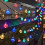 2024 New Solar Crystal Globe LED String Lights LED Solar Outdoor Light IP65 Fairy Light Christmas Garland for Garden Party Decor 3