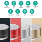 A10 10M Mini Portable Wireless Bluetooth Speaker Steel Cannon Subwoofer Bluetooth Audio Gift For Laptops Phone Outdoors Speakers 3
