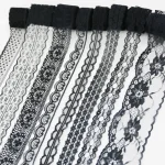 (10 yards/roll) Black lace fabric  ribbon Webbing Decoration Lovely gift packing Material