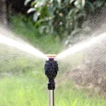 360-Degree Garden Automatic Rotating Sprinkler Stainless Steel Tripod Set Irrigation Stand Water Jet Garden Lawn Sprinkler Tool 5