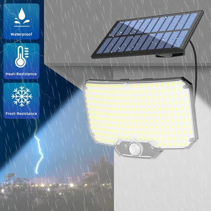 Solar Lights Outdoor 234LED 3 Modes Motion Sensor Flood Lights with Remote IP65 Waterproof Security Solar Lights for Outside