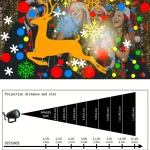 1pc Snowflake Christmas Laser Projector Light,16 patterns Waterproof Rotating Christmas LED Stage Lights Christmas Decoration 6