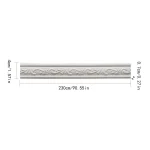 230*4 Cm Self Adhesive Wall Border Strip Waterproof Wall Trim Line Wallpaper Skirting Border 3D Decor TV Background Wall Sticker 6