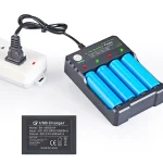 18650 Battery Charger Black 1 2 4 Slots AC 110V 220V Dual For 18650 Charging 3.7V Rechargeable Lithium Battery Charger 3