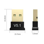 USB Bluetooth-compatible 5.1 Adapter Handsfree Wireless Transmitter Receiver Wireless USB Adapter Type-C To USB Converter For PC 6