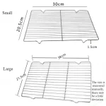 Stainless Steel Baking Tray Set with Grill 304 Stainless Steel Rectangular Cooling Rack Grilling Tools BBQ Safe Small Grill 5