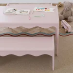 Indoor Kids Table and Bench Set in Blush – GREENGUARD Gold Certified, Premium Toddler Furniture, Durable and Easy-to-Clean Surfa 2