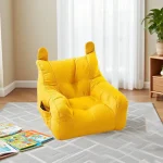 Soft Small Sofa Chair Comfortable Ergonomic Living Room Lazy Sofa With Storage Bag Children's Bear Sofa Chair For Boys And Girls 6