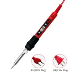 80W Soldering iron kit adjustable temperature LCD solder welding tools Ceramic heater soldering tips Tweezers soldering wire 4