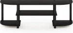 Turn-S-Tube Wide TV Stand with 3-Tier Open Storage, Espresso/Black, Holds 55-Inch TV 6