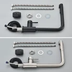 Black Pull Out Kitchen Sink Faucet Flexible 2 Modes Stream & Sprayer Nozzle Faucets Stainless Steel Hot Cold Wate Mixer Tap Deck 5