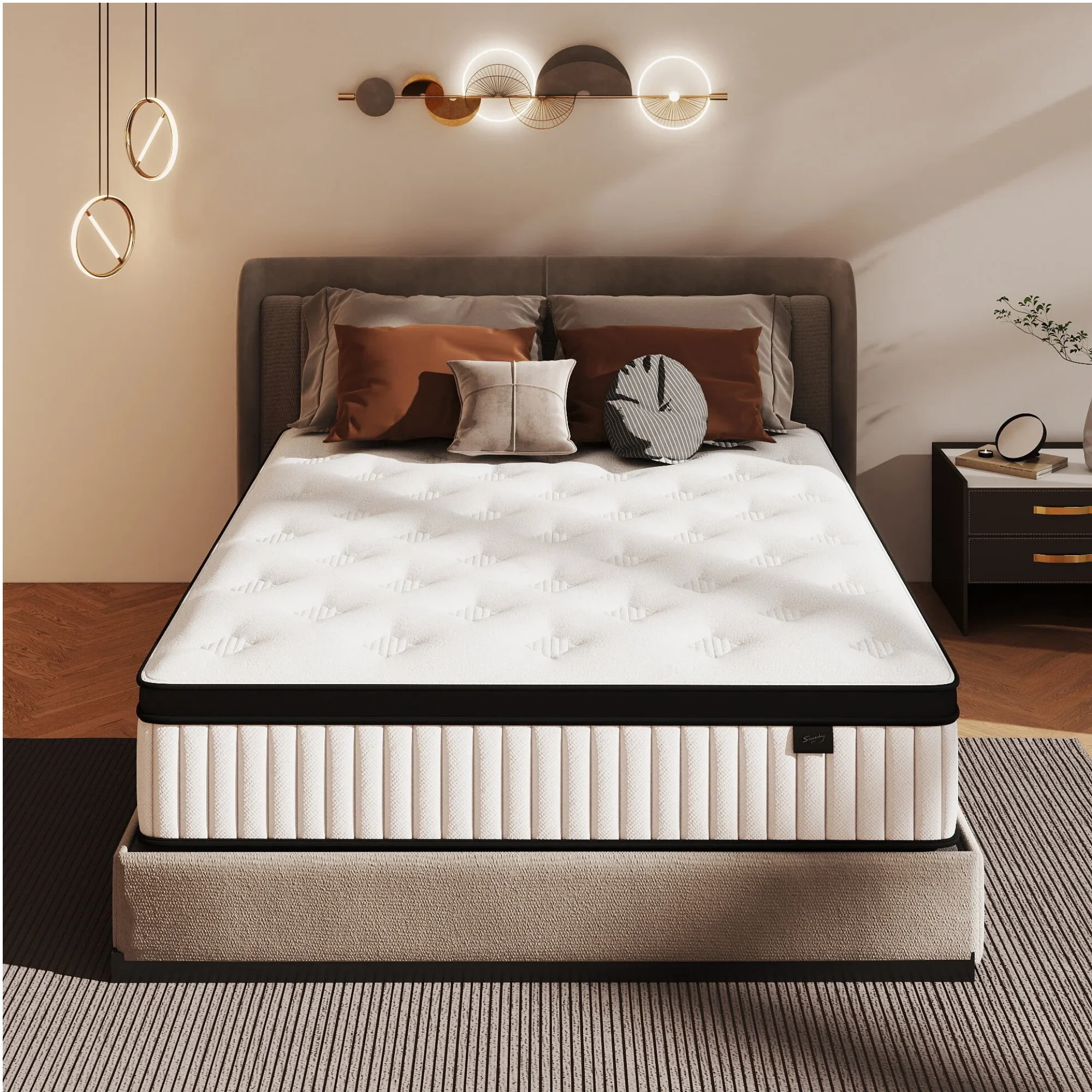 10/12 inch Queen/Full/King Mattress High density, medium firmness, provides strong support for the body 10/12 inch Queen/Full/King Mattress High density, medium firmness, provides strong support for the body