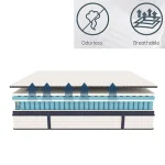 10/12/14 Inch Queen Size Mattress, Hybrid Mattress, Medium Firm for Pressure Relief, Cool Sleep & Partner Motion Isolation 6