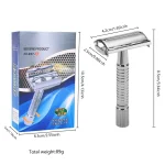 Double Edge Safety Razor for Unisex Safety Razor with a Delicate Box Holder With Blade Professional Barber Styling Accessories 6