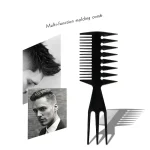 Double Side Professional Tooth Combs Fish Bone Shape Hair Brush Barber Hair Dyeing Cutting Coloring Brush Man Hairstyling Tool