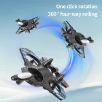 2.4G remote control fighter electric foam glider stunt tumbling UAV hovering helicopter with LED colorful lights aircraft model 3