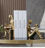 Modern 1Set/2Pcs Ceramic Girl Figure Book BlockBook Shelf Stopper Holder Bookend Home Desktop Study Room Ornament Sculpture 5