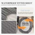 Waterproof Thicken Mattress Cover Quilted Latex Mat Bed Covers Pad Skin-Friendly Fitted Sheet Protector Bedspread150/160/180x200 3