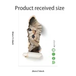 Torn Peeping Kitten Toilet Sticker 3D Effect Bathroom Toilet Seat Waterproof Sticker Self-Adhesive 6