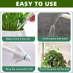 5pcs, Cactus Shape Plant Automatic Watering Device, Plastic Watering Ball Automatic Watering Spike, Cute Shape Decoration, Green 6