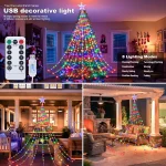 LED Outdoor Christmas Tree Decorations Lights USB 2/3M Waterproof Fairy String Lights 8 Modes Indoor Yard Wedding Party Lighting 6