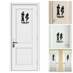 Creative Funny Toilet Wall/Door Stickers Bathroom Decoration Waterproof Decals Vinyl Wallpaper Poster Home Decor The Wall O E0O8 5