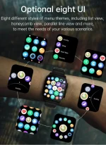 LAXASFIT Smartwatch Bluetooth Talk Smartwatch Message Alert Heart Rate Monitor Sports Watch for Android IOS Men Women 2