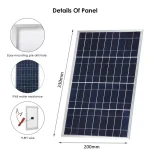 300W 12V Solar Panel Kit Complete Polycrystalline USB Power Portable Outdoor Rechargeable Solar Cell Solar Generator for Home 5