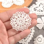 Flower White Lace Applique Mesh Trim For Sew On Guipure Fabric Wedding Supplies Home Decoration 3