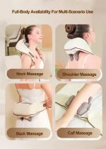 2025 Bionic Neck Shoulder Massager Kneading Massager Shawl 3-Level Modes Neck Cervical Waist Leg Body Muscles Massage Pillow 6