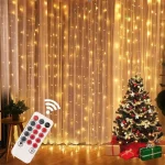 Curtain Light for Party/Wedding/Festival/Christmas,Window Blinking String Light for Bedroom/Living Room,USB Plug with 8 Modes 3