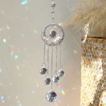 Suncatcher Crystal Wind Chimes Suncatcher Crystal Hanging Pendant Wind Chimes Garden Decorations Window Drop Bell Room Decor 5