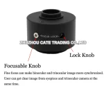 1X 0.35X 0.5X 0.63X Focusable Microscope C mount Adapter Trinocular Reduce Lens CCD Camera Adapter for Olympus Microscope 4