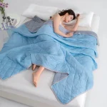 Cooling Silk Summer Quilt – Machine Washable Air Conditioning Blanket for Single & Double Beds, Ultra-Cool Comfort 2