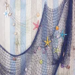 Fishing Net Wall Hangings Ornament Studio Prop Room Home Decoration Mediter Sea Stickers Marine Over The Garden Crafts Nautical 2