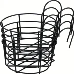 4pcs Stylish Round Metal Hanging Planters - Perfect for Balcony, Garden & Indoor Decor! 2