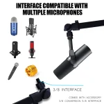 Microphone spring-free microphone cantilever stand live broadcast stand with built-in cable management clip desktop stand 4