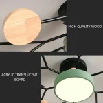 LED Chandelier with 3 Different Colors Suitable for Living Room Bedroom Hotel apartment Study Home Decoration Indoor Lighting 5