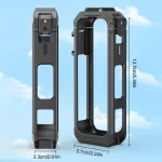 PC/Metal Protective Frame For Insta360 X5 Camera Magnetic Quick Release Action Camera Frame with Cold Shoe Mount Cam Accessories