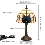 Black Cat Table Lamp for Bedroom Nightstand Decor,Animal Nursery Bedside Lamp for Kid Study Room,Cute Desk Lamp for Girl Room 3