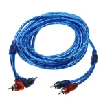 Car Audio Amplifier Cable for Home Cinema Digital Stereo Hi-Fi System 2 RCA to 2 RCA Plug Audio Cable 3