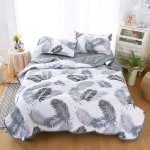 Soft Skin Friendly Summer Quilt Set or Single Quilts Lightweight Breathable Thin Comforter Sets Washable Single Double Blanket 2