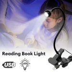 Flexible Table Lamp USB Power Lamp Reading Book Light With Holder Clip Study Reading Lamps Bedside Table Bedroom Decor Nightlamp 3